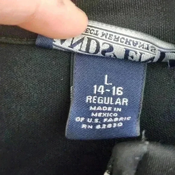 Lands' End Full Zip Mock Neck Polyester Women's Athletic Sweatshirt L Black - Picture 5 of 7